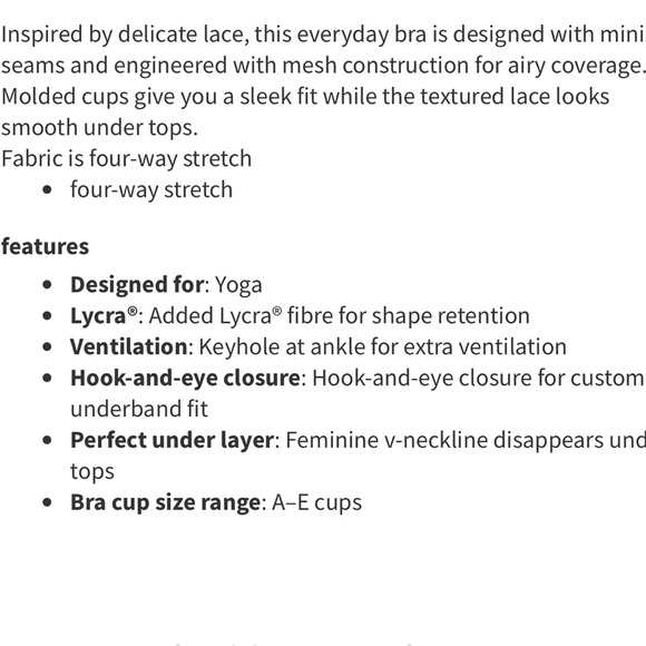 Lululemon Awake To Lace Bra 36C NWT - Picture 9 of 10